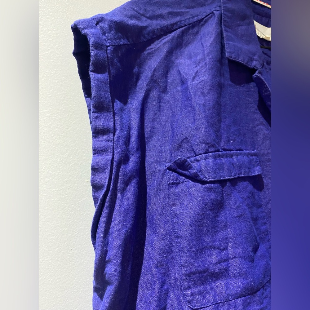 🌊 Anthropologie Ultramarine Surf Linen Blouse 🐬